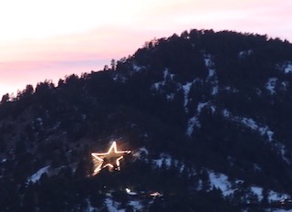 ボルダー Flatirons 山の星
