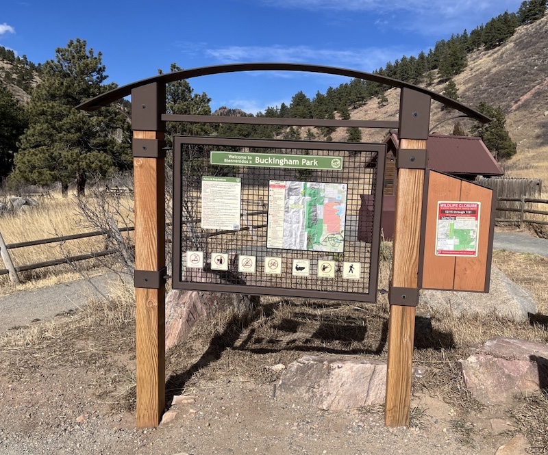 Trailhead, Buckingham Park, Boulder, Colorado (February 2026)