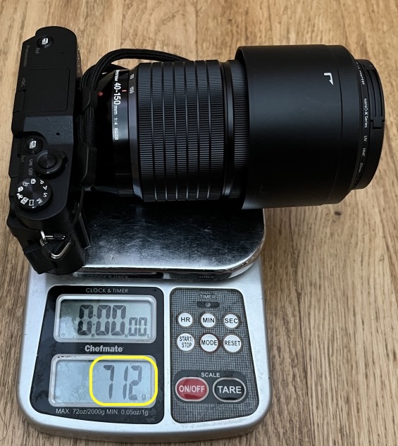 重量, OM SYSTEM Olympus M.Zuiko Digital ED 40-150mm F4.0